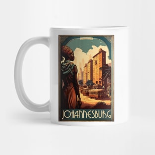 Johannesburg South Africa Vintage Travel Art Poster Mug